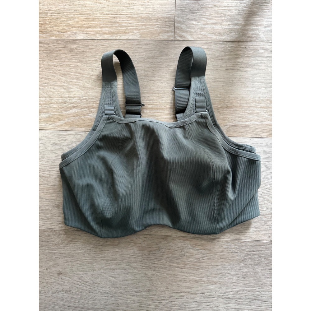 Understance 34I High Impact Underwire Sports Bra Olive Green